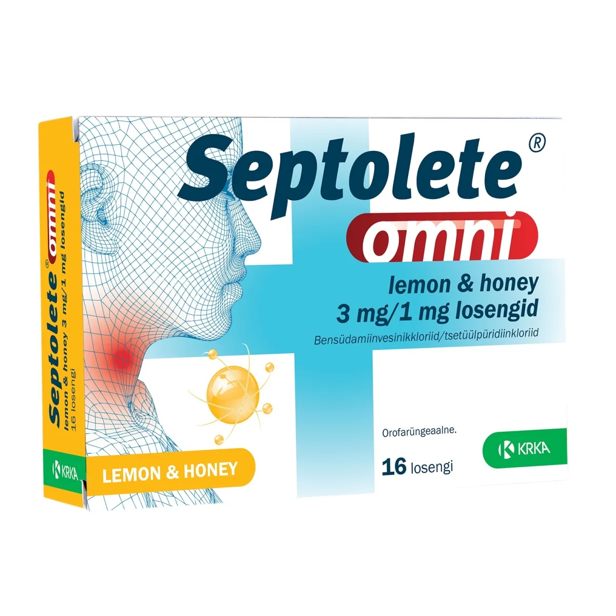 SEPTOLETE OMNI LOSENG LEMON&HONEY 3MG+1MG N16 - Tootepilt