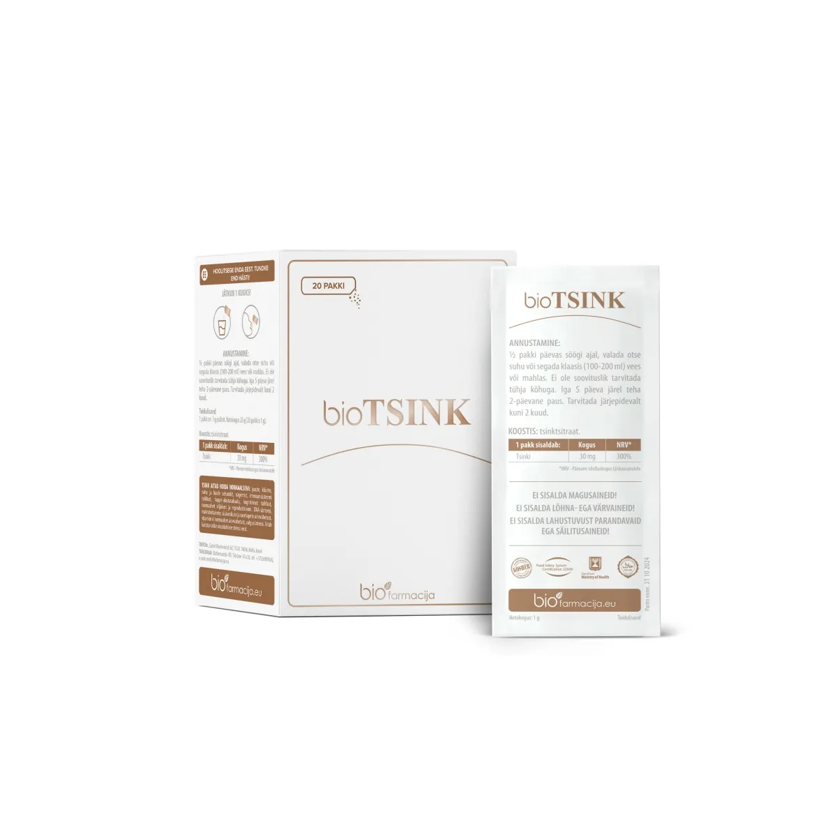 BIO TSINK 30MG PULBER N20 - Tootepilt