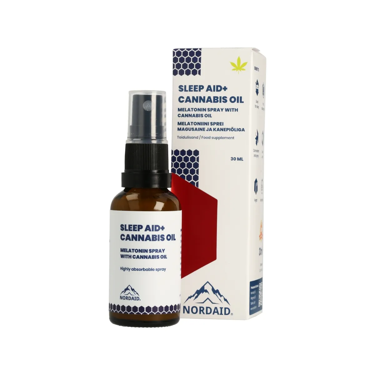 NORDAID SLEEP AID MELATONIINI SPREI 1MG KANEPIÕLIGA 30ML - Tootepilt