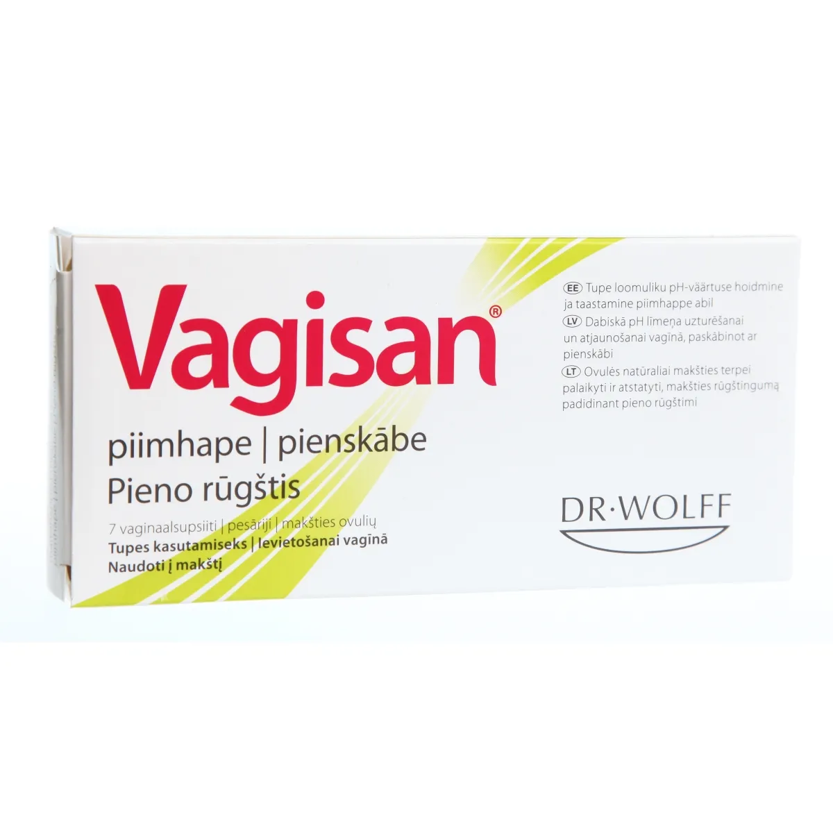 VAGISAN PIIMHAPE VAGINAALSUPOSIIT N7 - Tootepilt