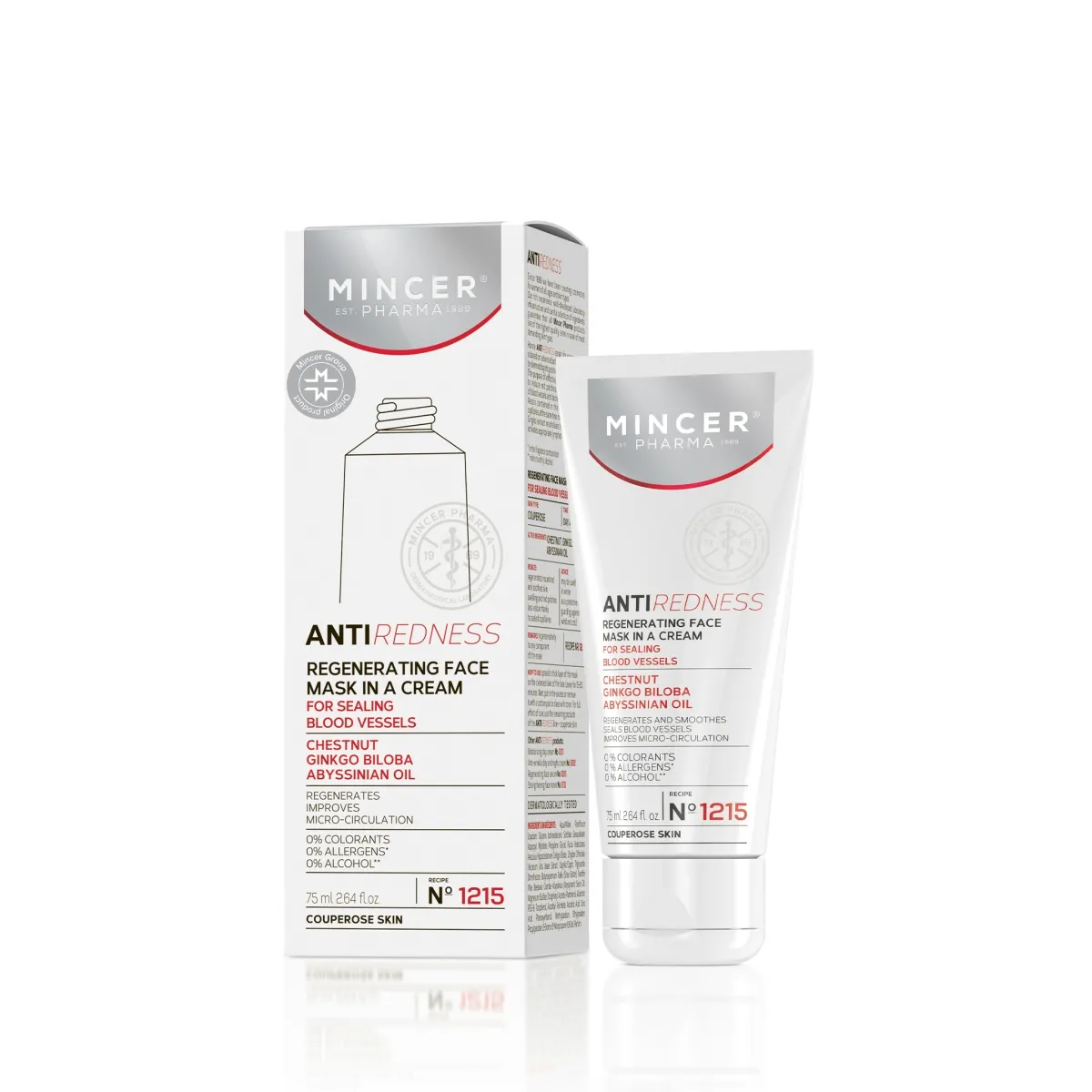 MINCER PHARMA REDNESS KREEMMASK PUNETUSVASTANE 75ML - Tootepilt