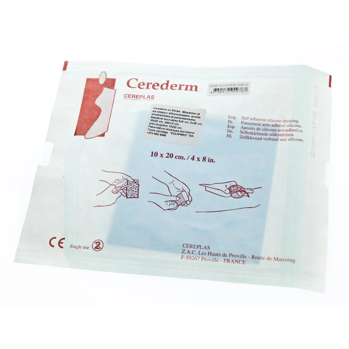CEREDERM SILIKOONPLAASTER 10X20CM N1 - Tootepilt