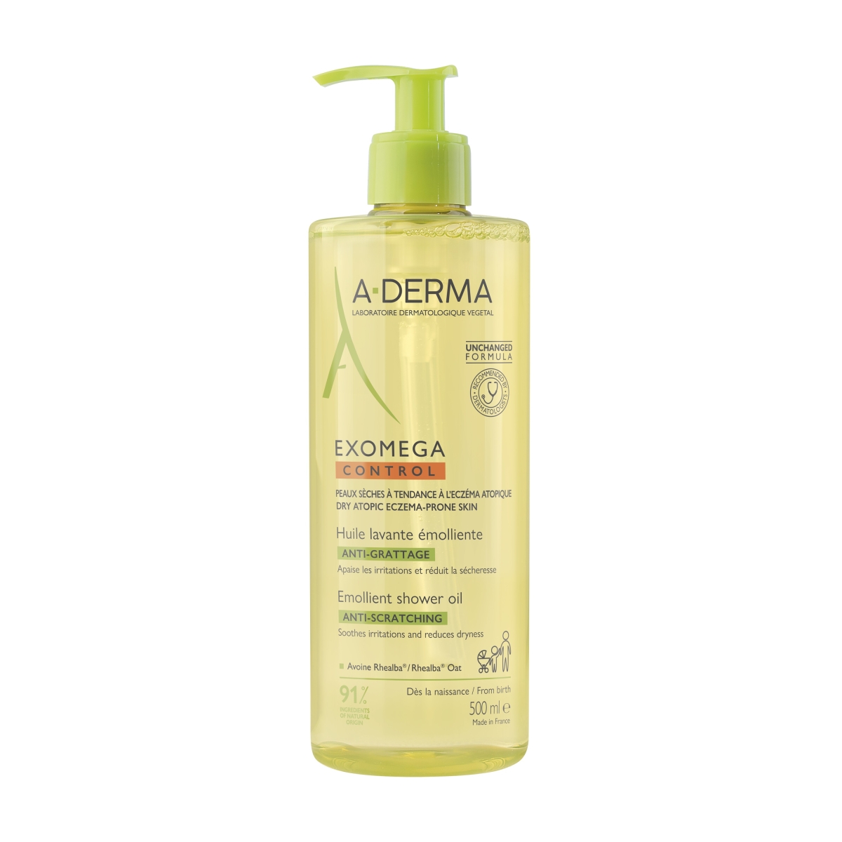 A-DERMA EXOMEGA CONTROL DUSHIÕLI ATOOPILISELE NAHALE 500ML - Tootepilt