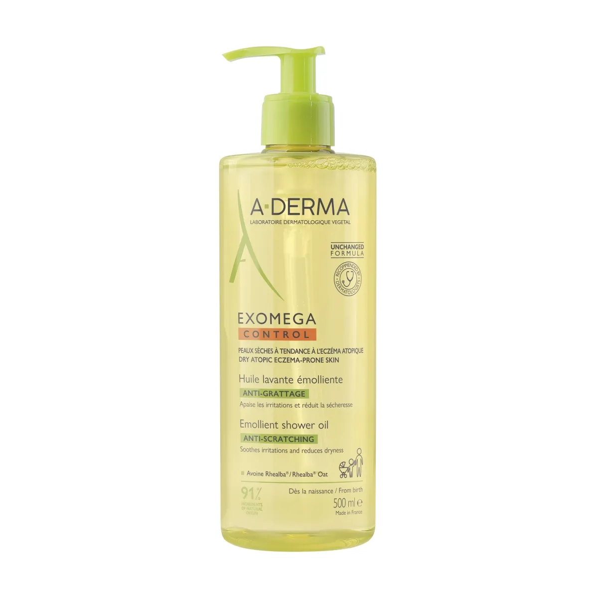 A-DERMA EXOMEGA CONTROL DUSHIÕLI ATOOPILISELE NAHALE 500ML - Tootepilt