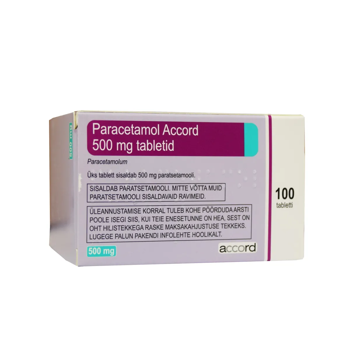 PARACETAMOL ACCORD TBL 500MG N100 - Tootepilt