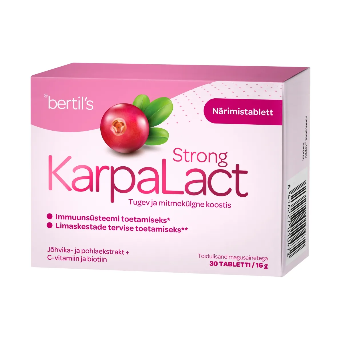 BERTILS KARPALACT NÄRIMISTABLETID N30 - Tootepilt
