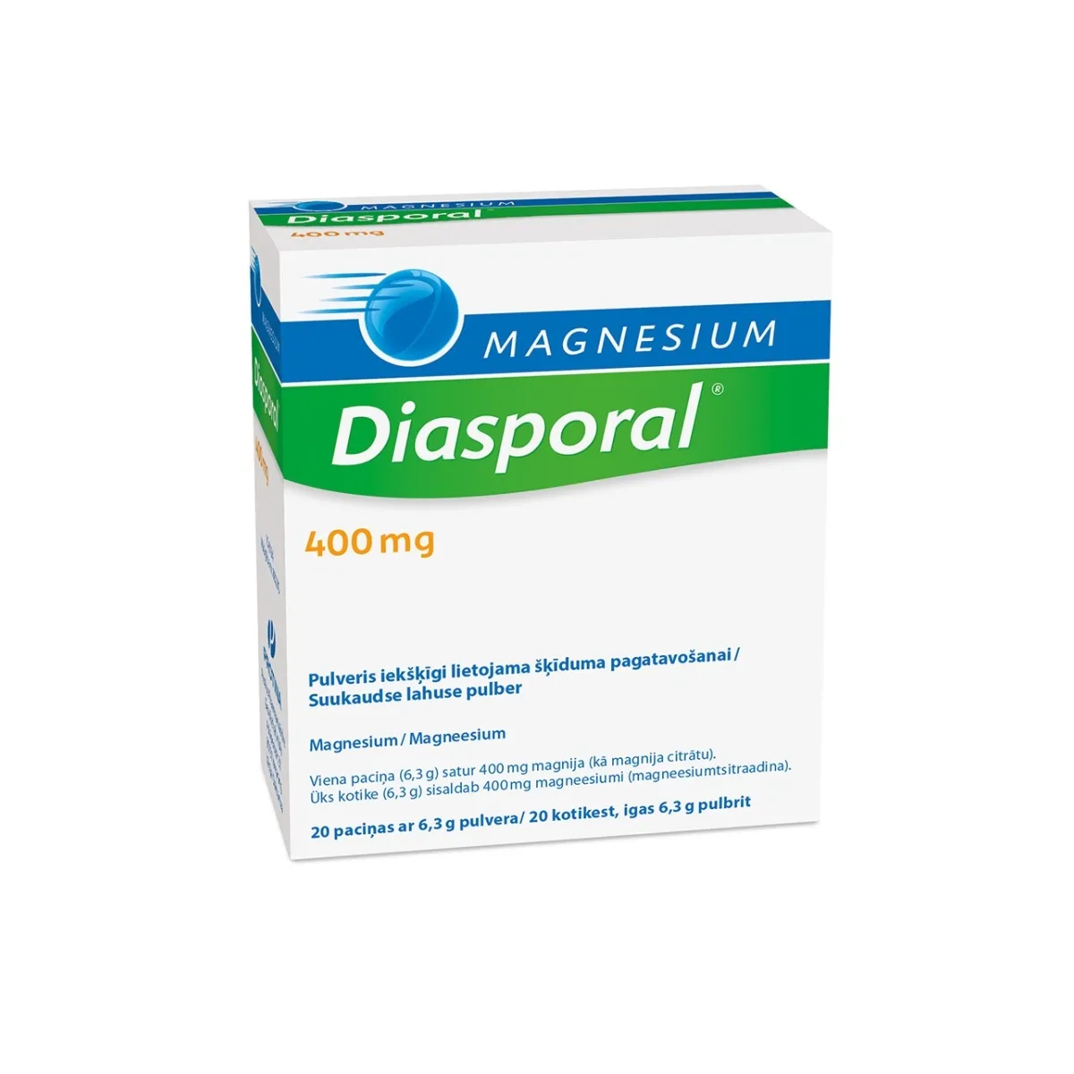 MAGNESIUM DIASPORAL SUUK LAH PLV 2475,2MG N20 - Tootepilt