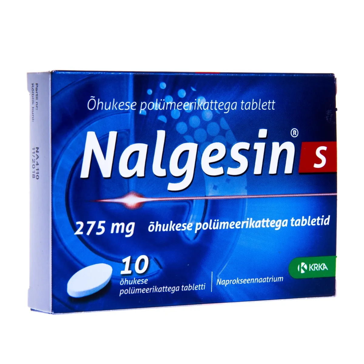 NALGESIN S TBL 275MG N10 - Tootepilt