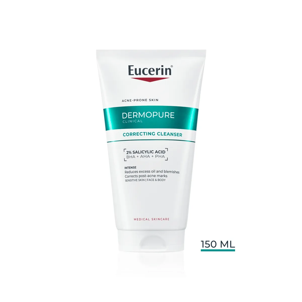 EUCERIN DERMOPURE CLINICAL NÄOPUHASTUSGEEL KORRIGEERIV 150ML - Tootepilt