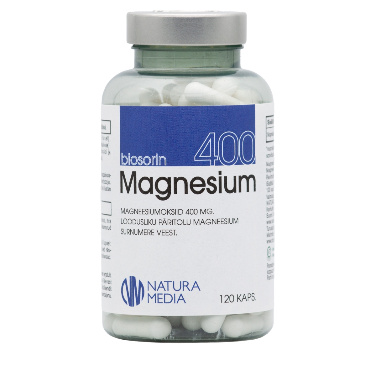 BIOSORIN MAGNEESIUM KAPSLID 400MG N120 - Tootepilt