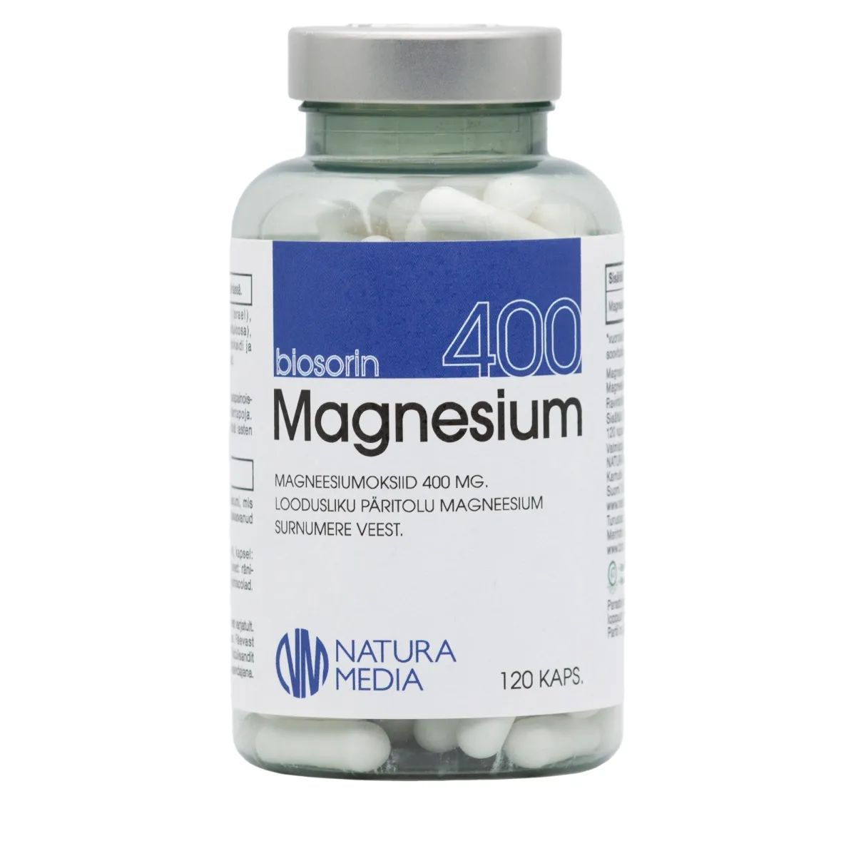 BIOSORIN MAGNEESIUM KAPSLID 400MG N120 - Tootepilt
