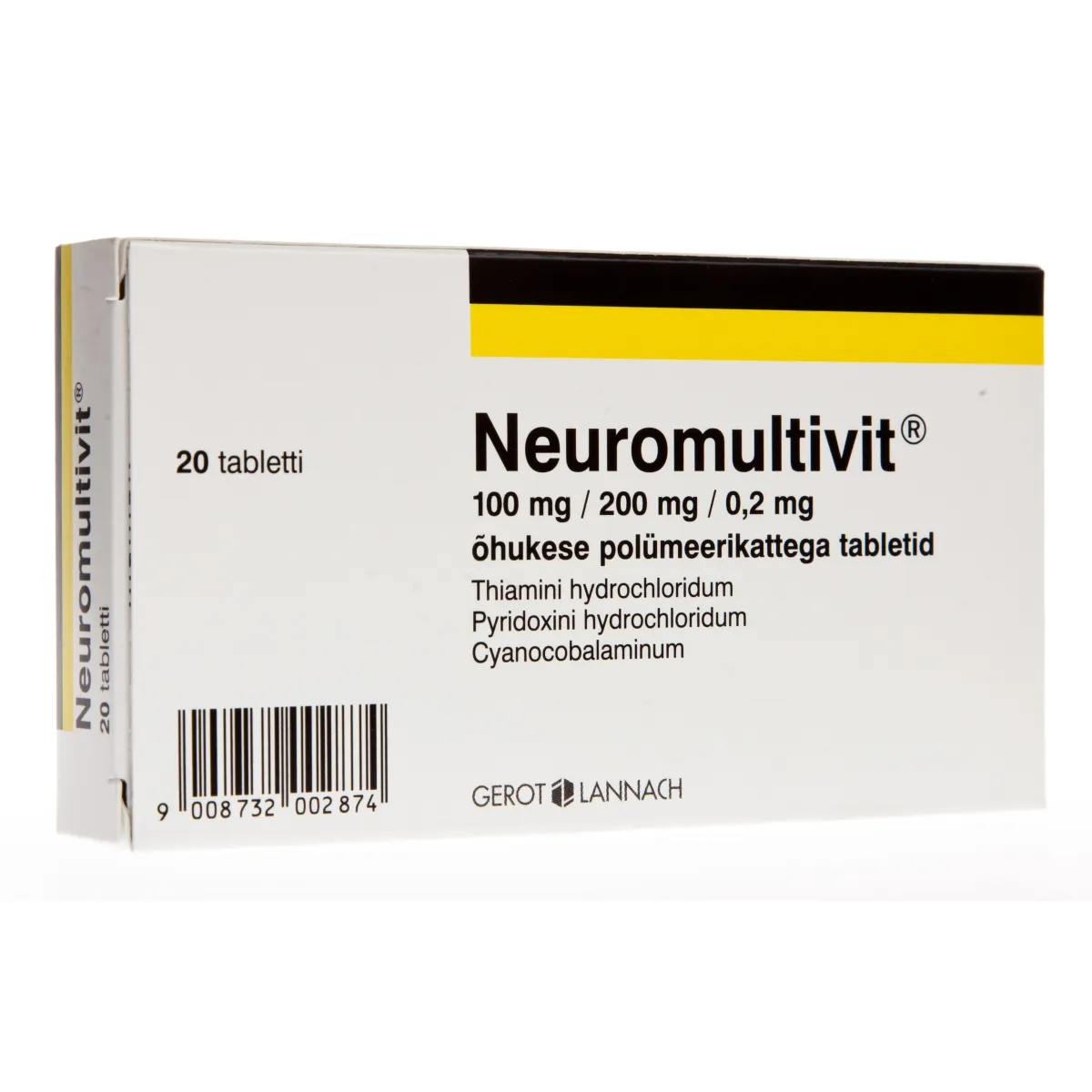 NEUROMULTIVIT TBL 100MG+200MG+0,2MG N20 - Tootepilt