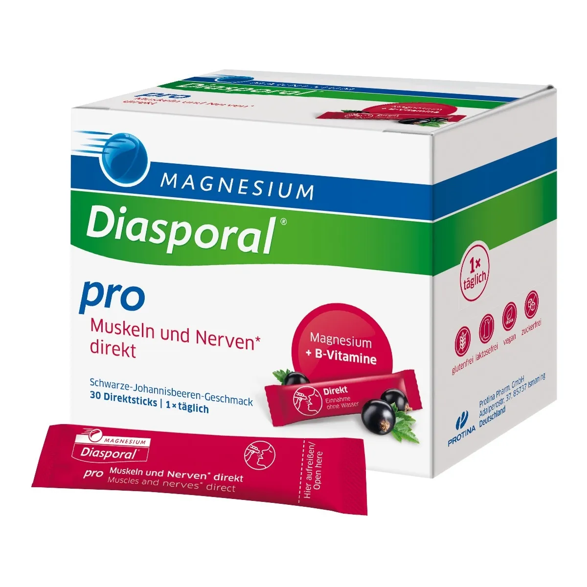 MAGNESIUM DIASPORAL PRO LIHASTELE, NÄRVIDELE DIREKT PLV N30 - Tootepilt 1