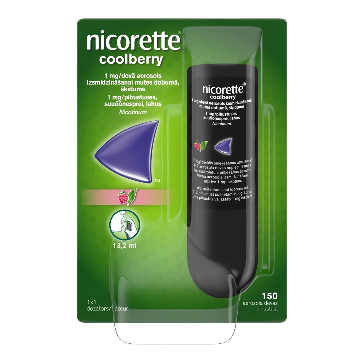 NICORETTE COOLBERRY SUUÕÕNESPREI 1MG 150 PIHUSTUST N1 - Tootepilt