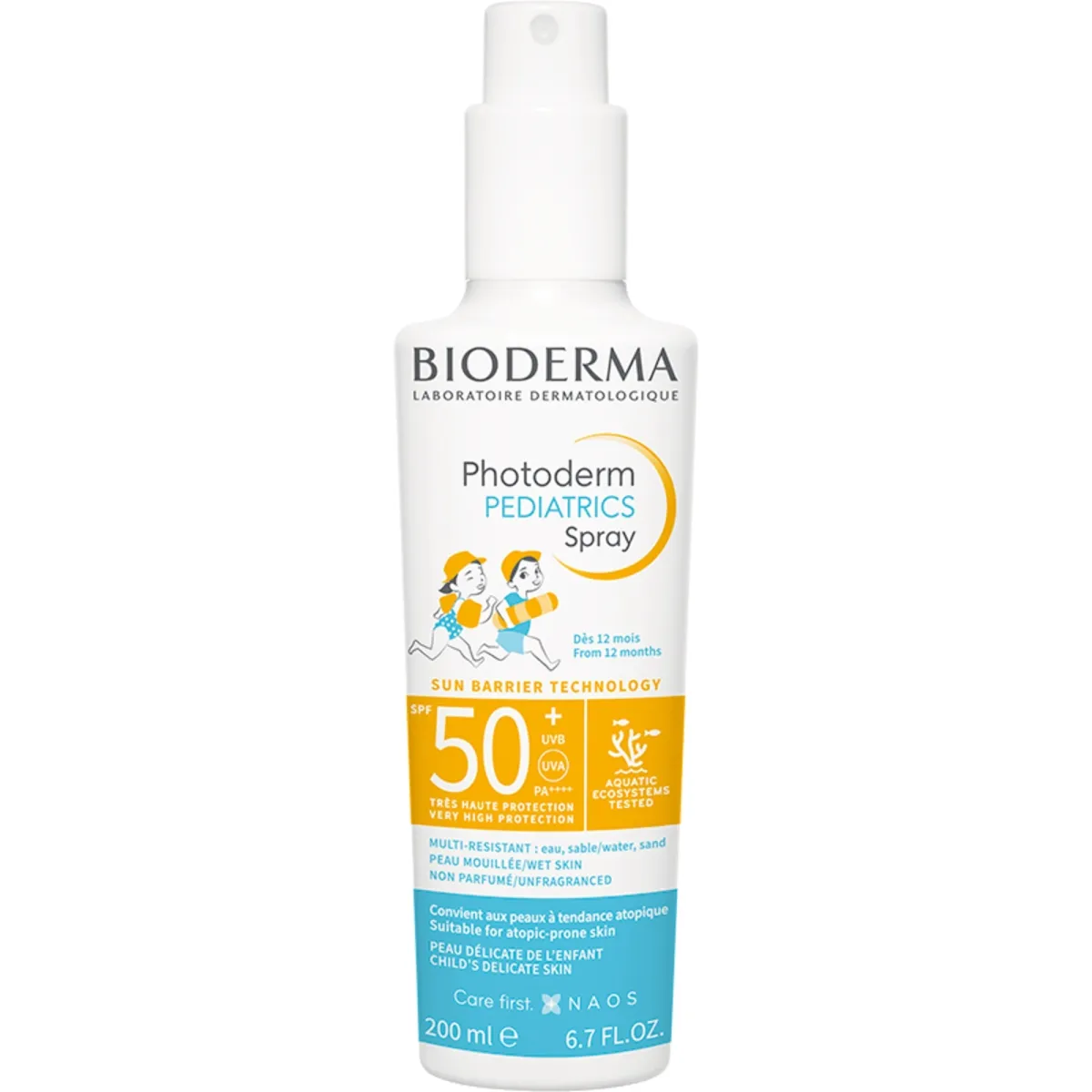 BIODERMA PHOTODERM PÄIKESEKAITSESPREI LASTELE SPF50+ 200ML - Tootepilt