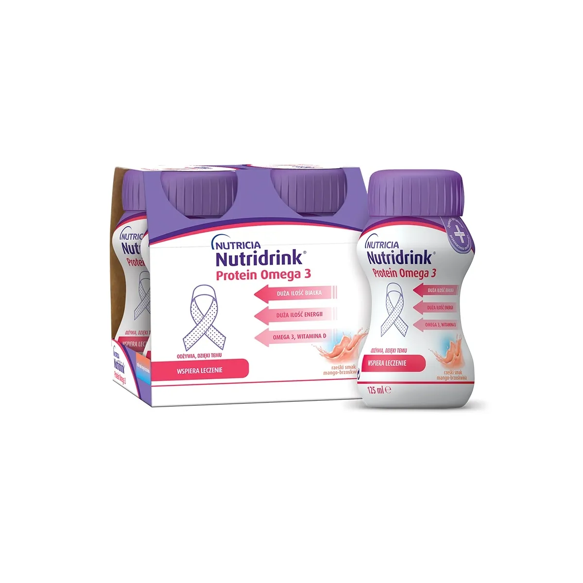 NUTRIDRINK PROTEIN OMEGA-3 VIRSIKU-MANGOMAITSELINE 125ML N4 - Tootepilt