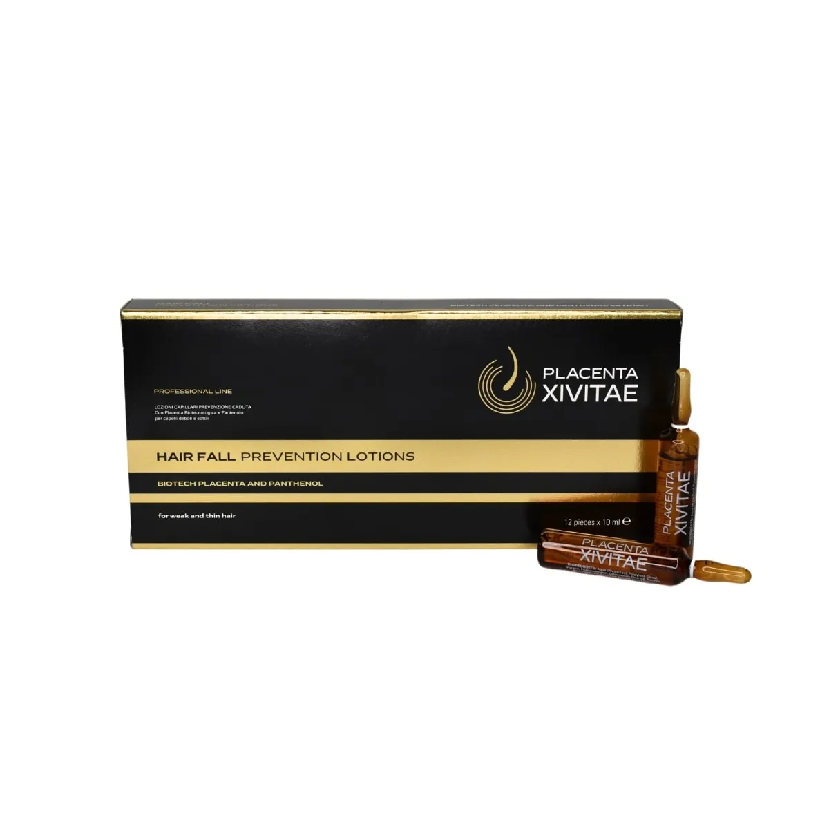 PLACENTA XIVITAE AMPULLID JUUSTE VÄLJALANGEMISE VASTU 10ML N12 - Tootepilt