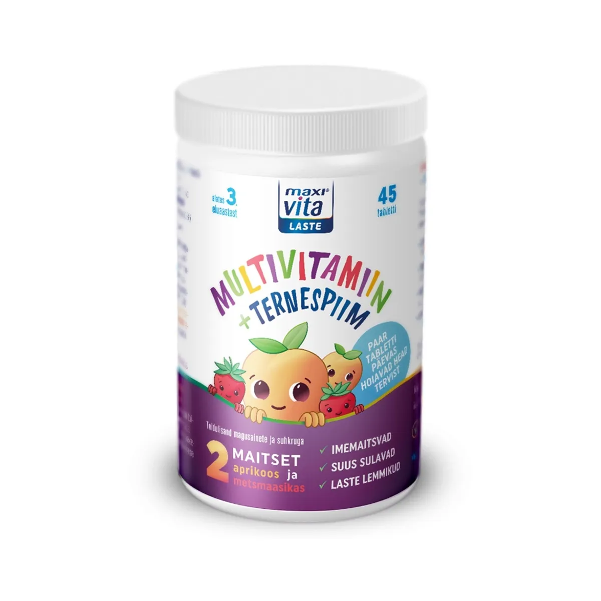 MAXIVITA LASTE MULTIVITAMIIN + TERNESPIIM TBL N45 - Tootepilt