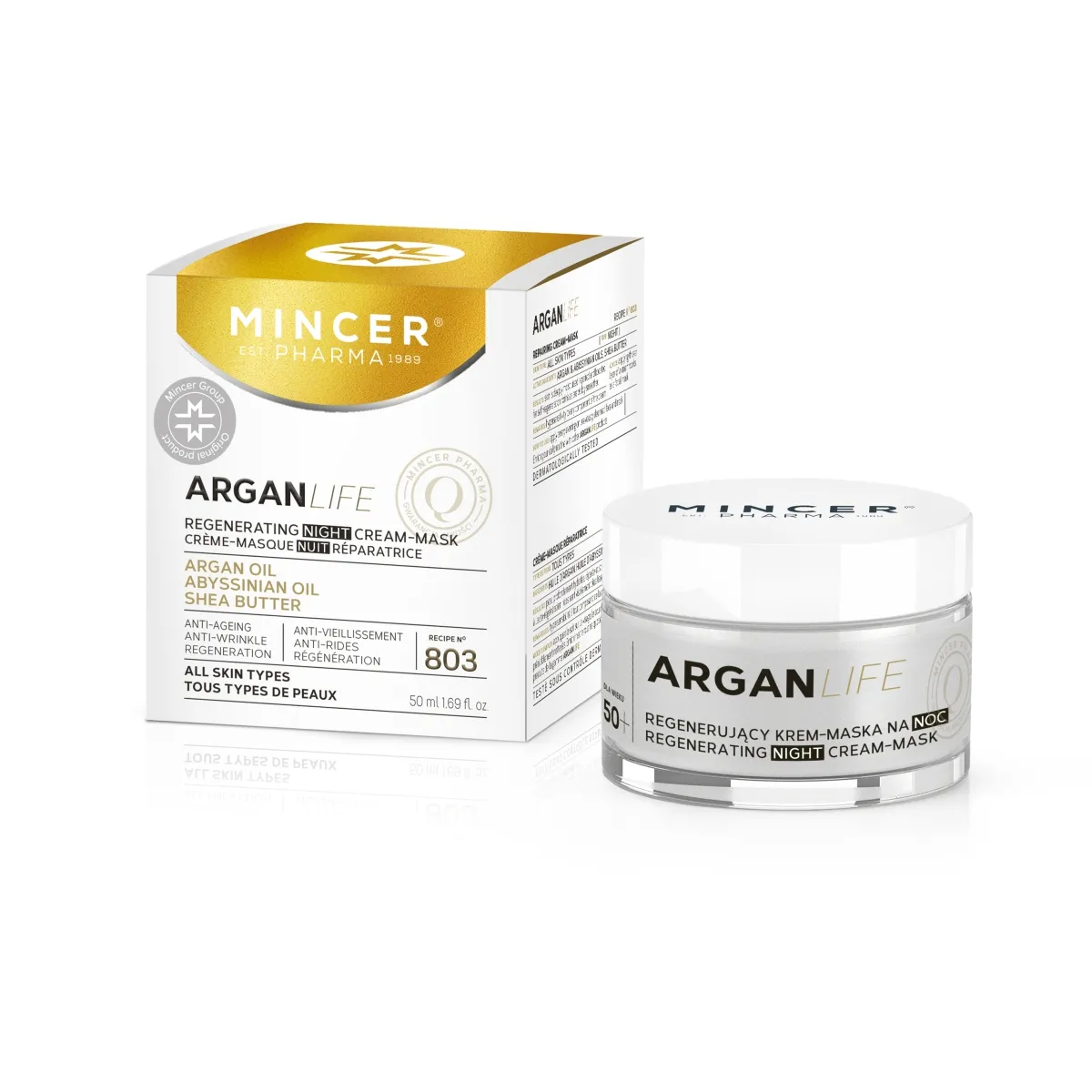 MINCER PHARMA ARGAN LIFE KREEMMASK TAASTAV 50ML - Tootepilt 1