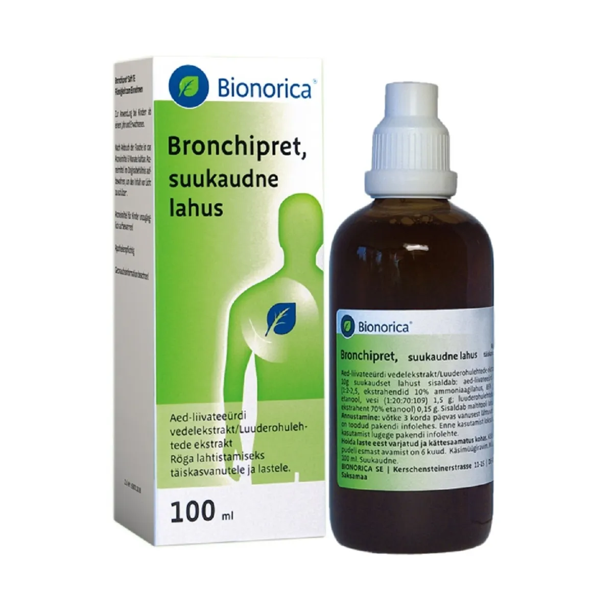 BRONCHIPRET SUUKAUDNE LAH 169,49+16,95MG/ML 100ML - Tootepilt