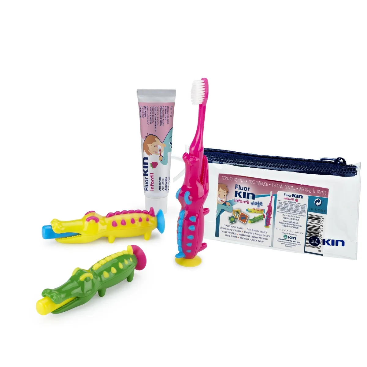 KIN REISIKOMPLEKT KROKODILL LASTELE, HAMBAHARI+PASTA 25ML - Tootepilt