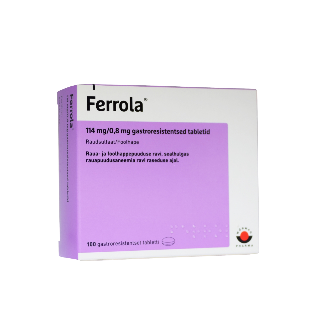 FERROLA GASTRORESIST TBL 114MG+0,8MG N100 - Tootepilt