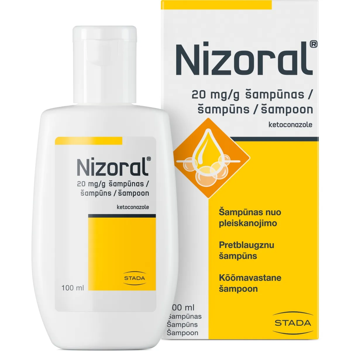 NIZORAL SHAMPOON 20MG/G 100ML - Tootepilt