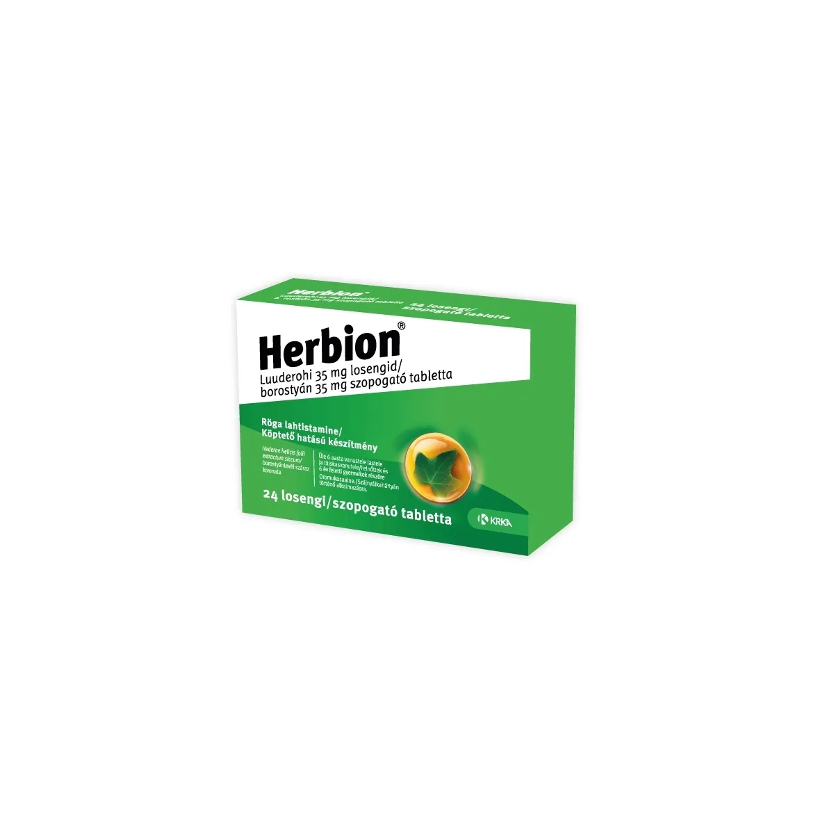 HERBION LUUDEROHI LOSENG 35MG N24 - Tootepilt
