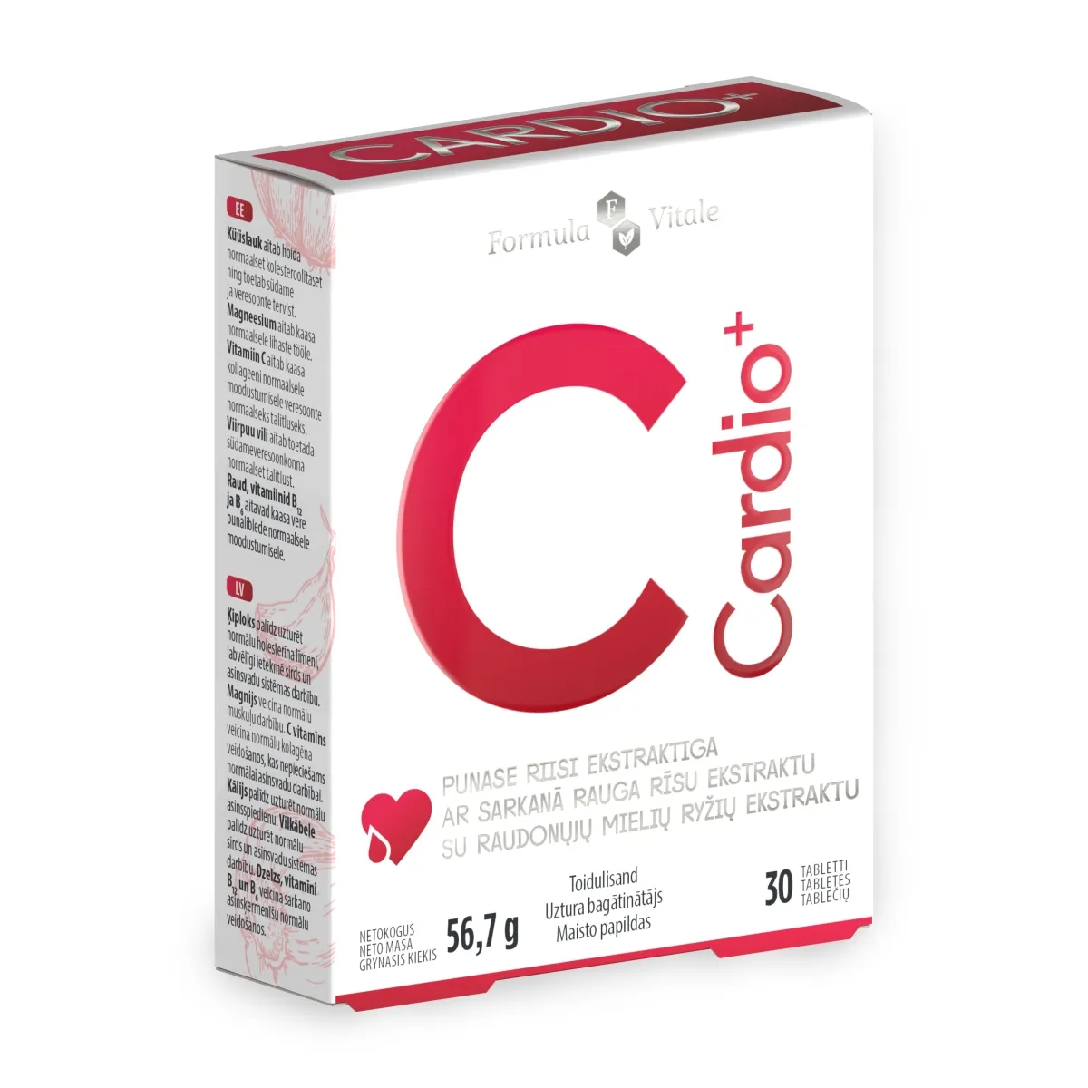 FORMULA VITALE CARDIO+ TBL N30 UUS - Tootepilt