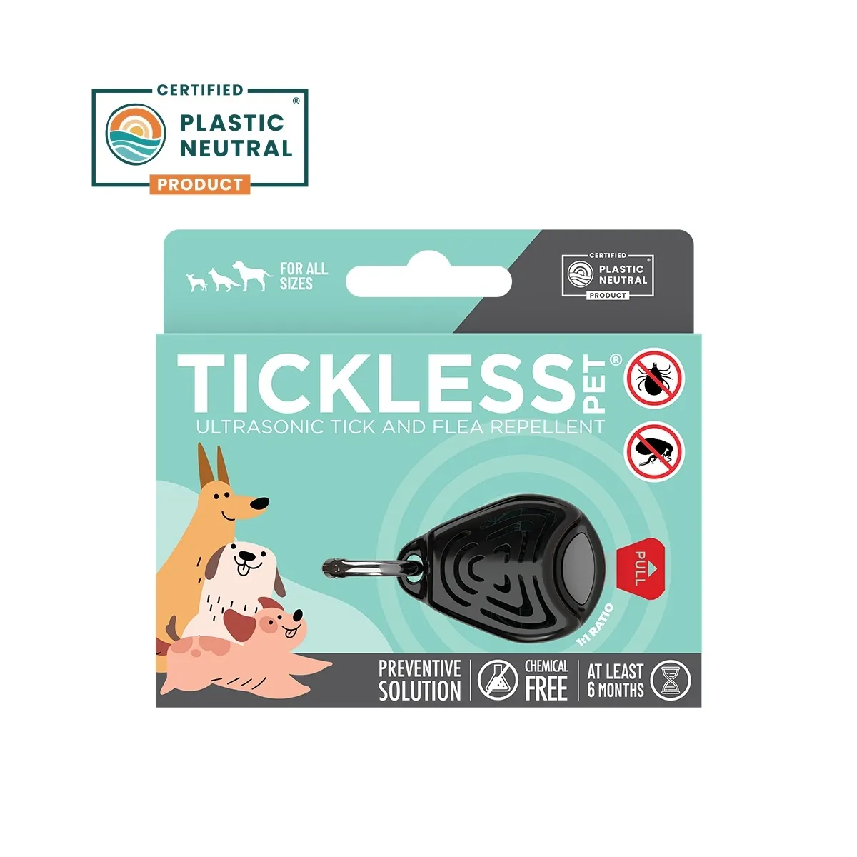 TICKLESS PUUGIPELETAJA LEMMIKLOOMALE MUST - Tootepilt