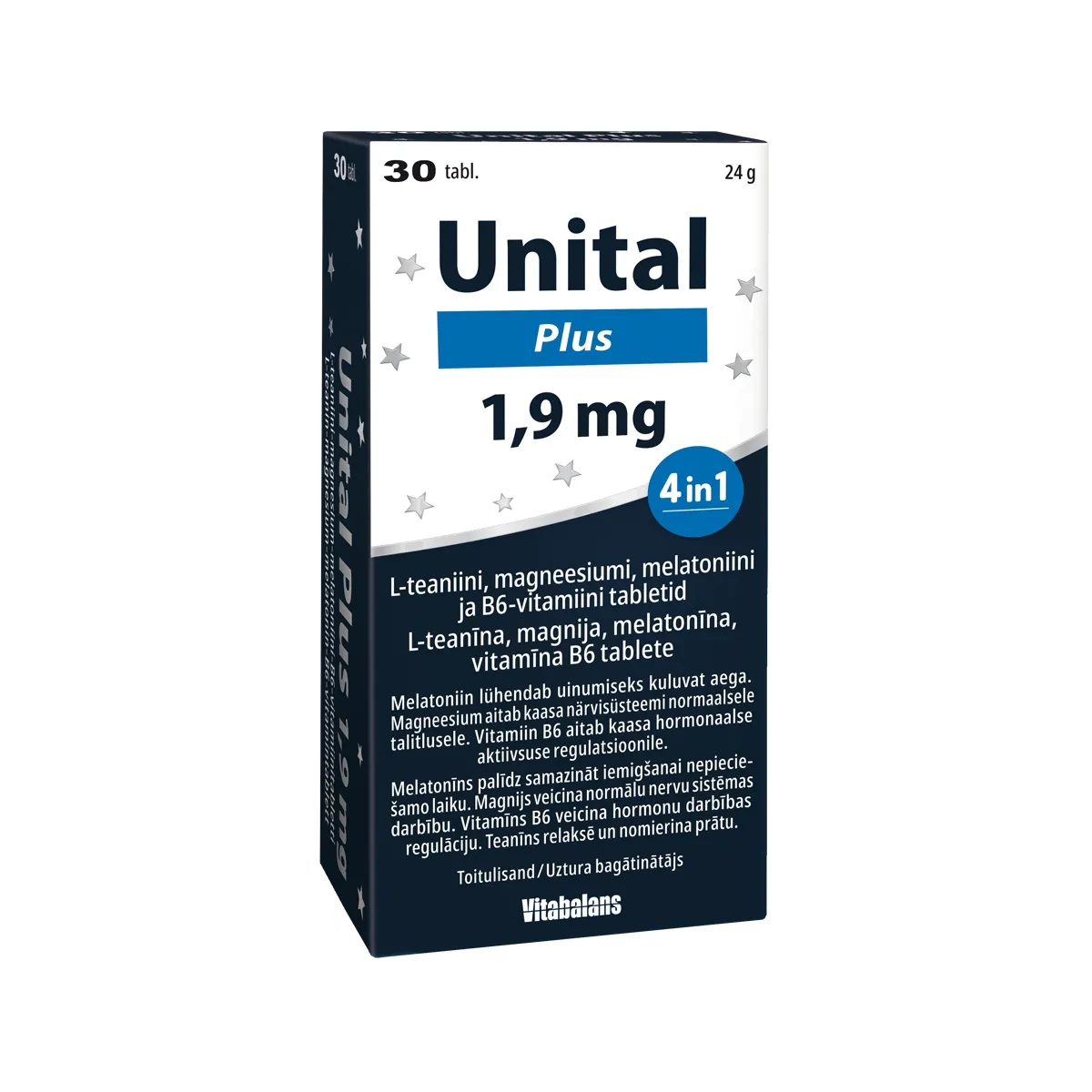 UNITAL PLUS 4IN1 TBL 1,9MG N30 - Tootepilt