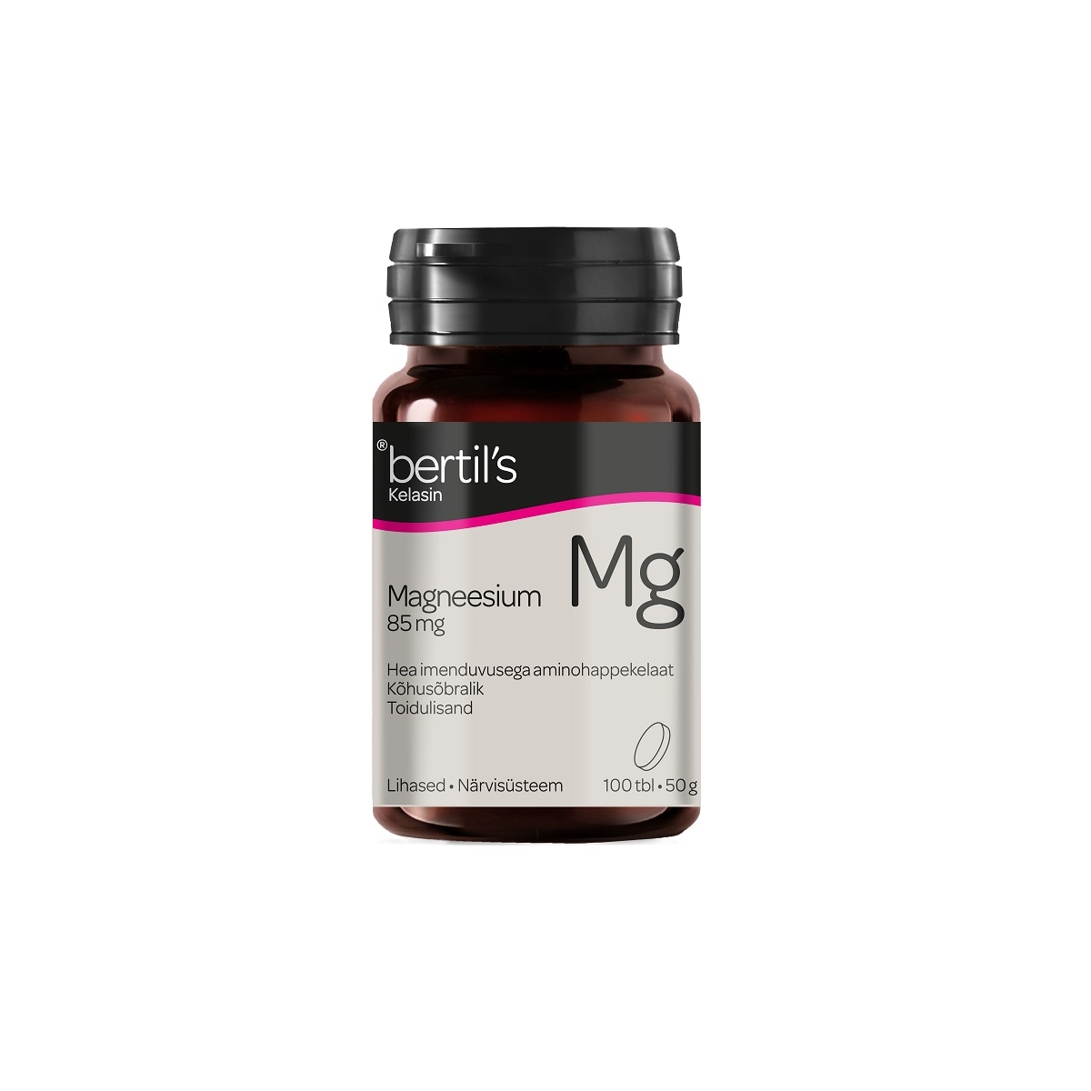 BERTILS MAGNEESIUM TBL 85MG N100 - Tootepilt