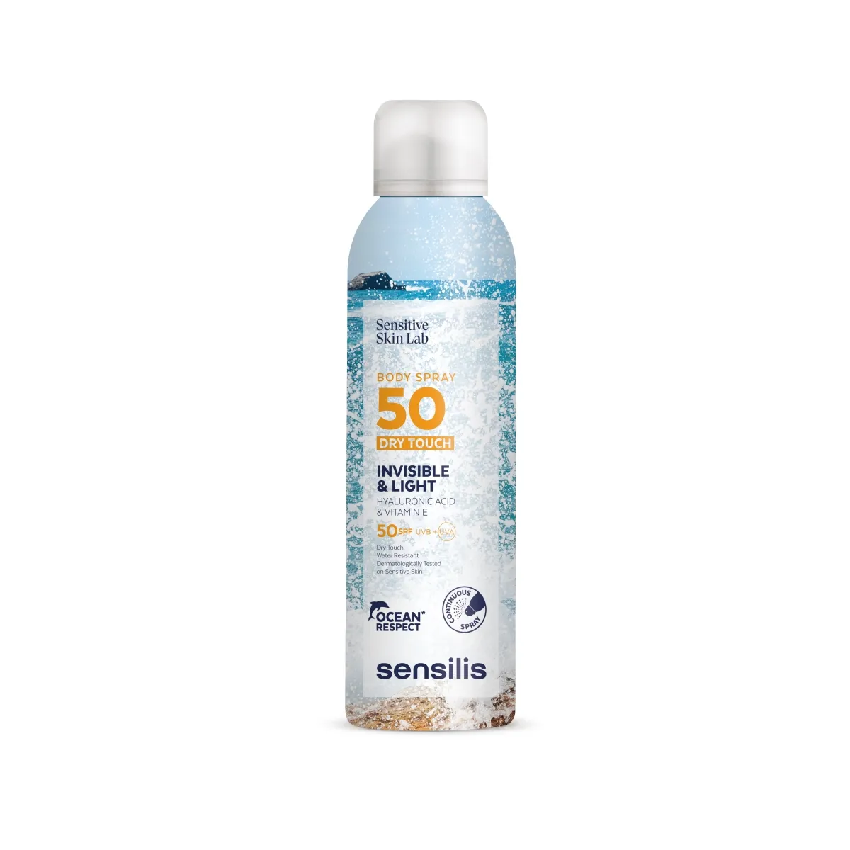 SENSILIS PÄIKESEKAITSESPREI KEHALE TUNDLIK NAHK SPF 50+ 200ML - Tootepilt