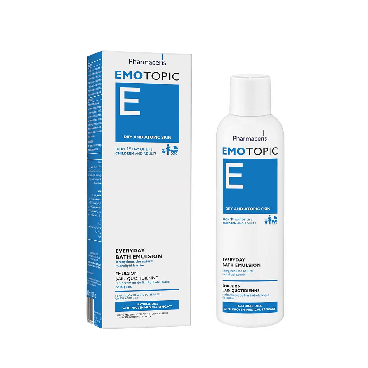 PHARMACERIS E EMOTOPIC VANNIEMULSIOON IGAPÄEVANE 400ML - Tootepilt