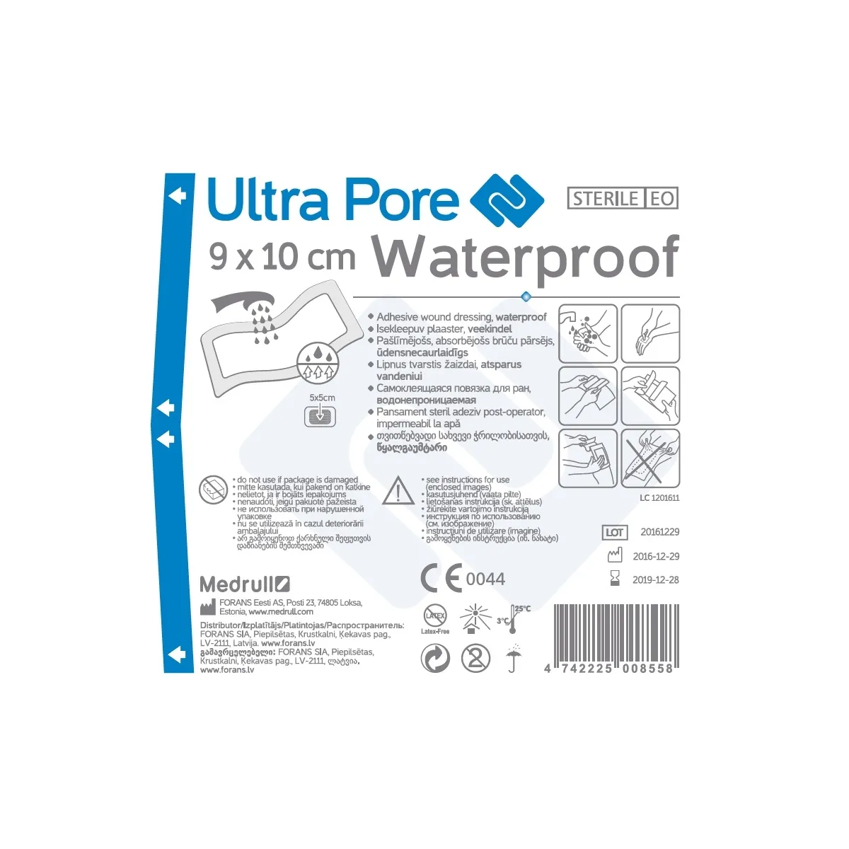 ISEKLEEPUV PLAASTER VEEKINDEL ULTRA PORE 9X10CM (MEDRULL) - Tootepilt