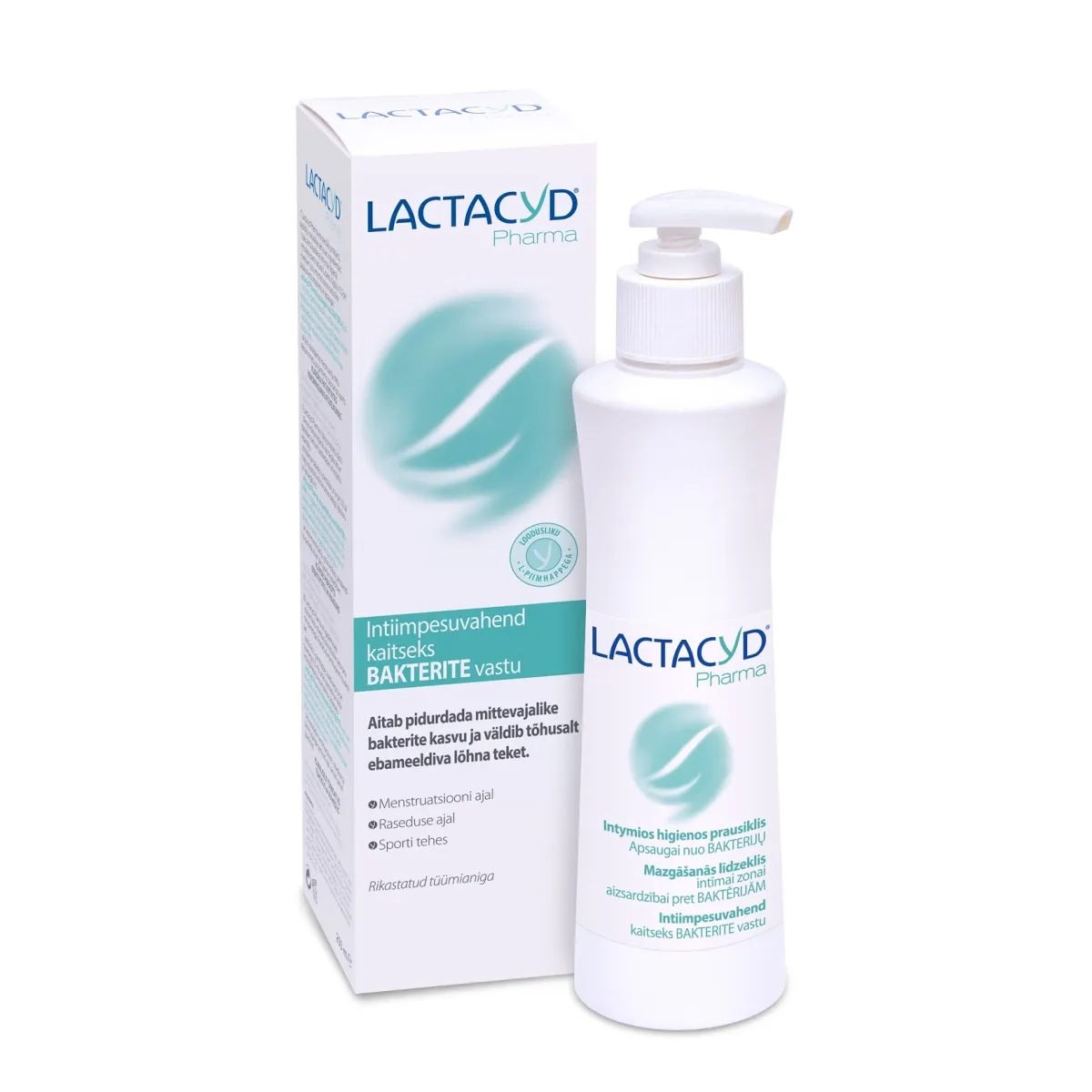 LACTACYD PHARMA INTIIMPESUVAHEND KAITSE BAKTERITE VASTU 250ML - Tootepilt