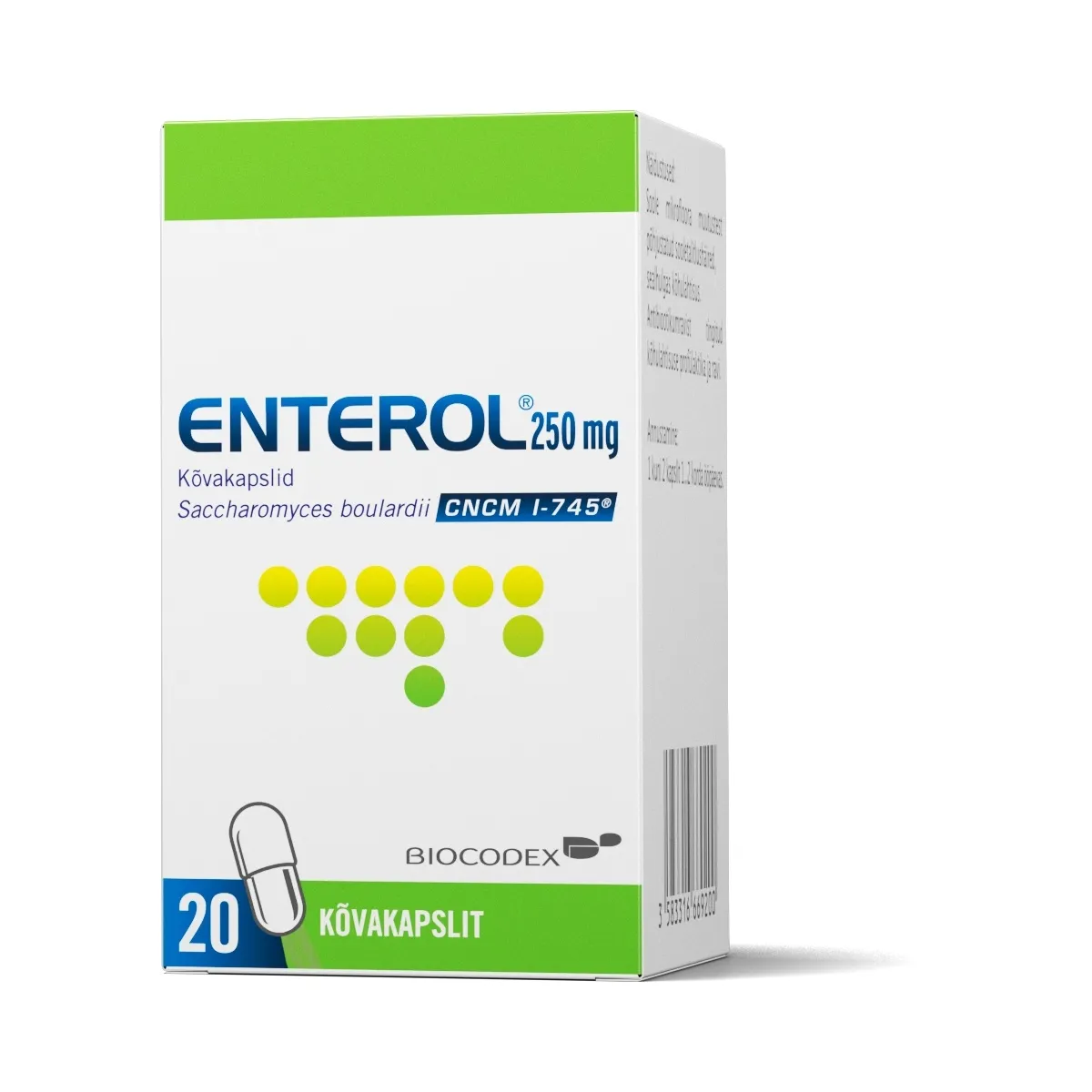 ENTEROL CAPS 250MG N20 - Tootepilt
