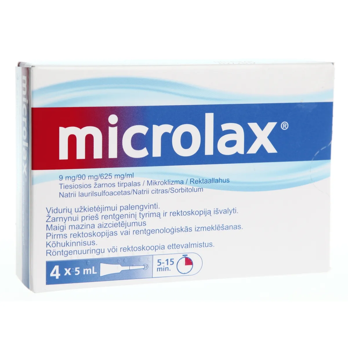 MICROLAX REKTAALLAHUS 9+625+90MG/1ML 5ML N4 - Tootepilt