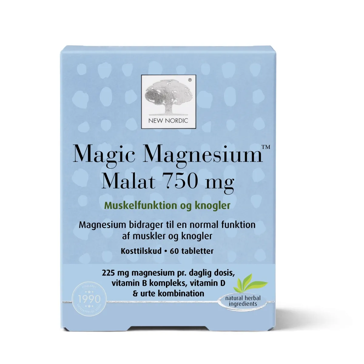 NEW NORDIC MAGIC MAGNESIUM MALATE TBL 750MG N60 - Tootepilt