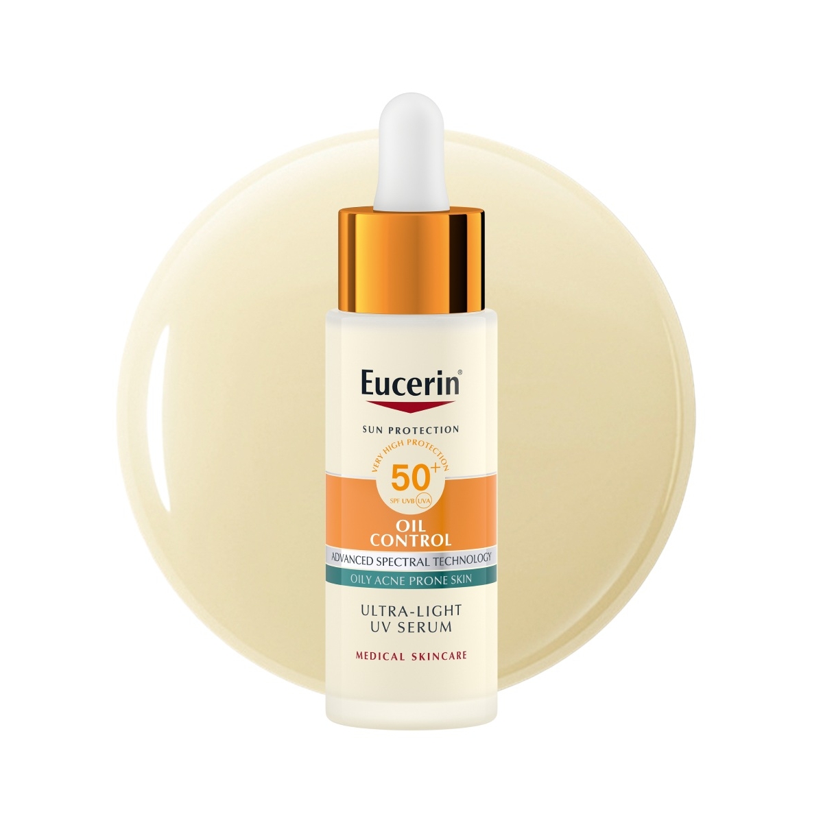 EUCERIN SUN OIL CONTROL PÄIKESEKAITSESEERUM SPF50+ 30ML - Tootepilt