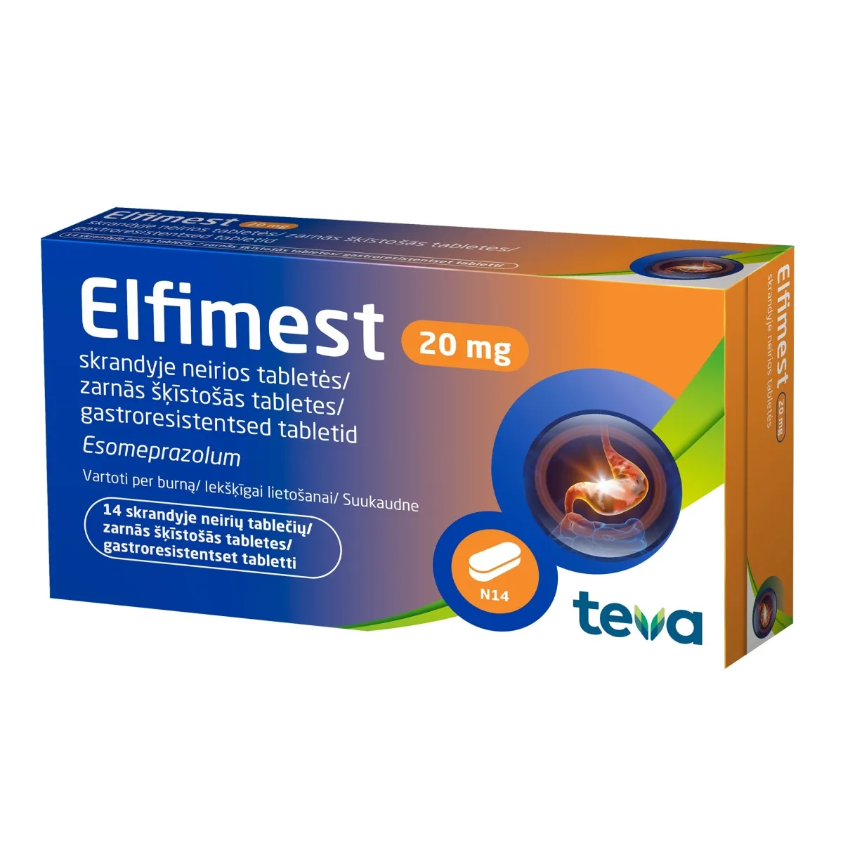 ELFIMEST GASTRORESIST TBL 20MG N14 - Tootepilt