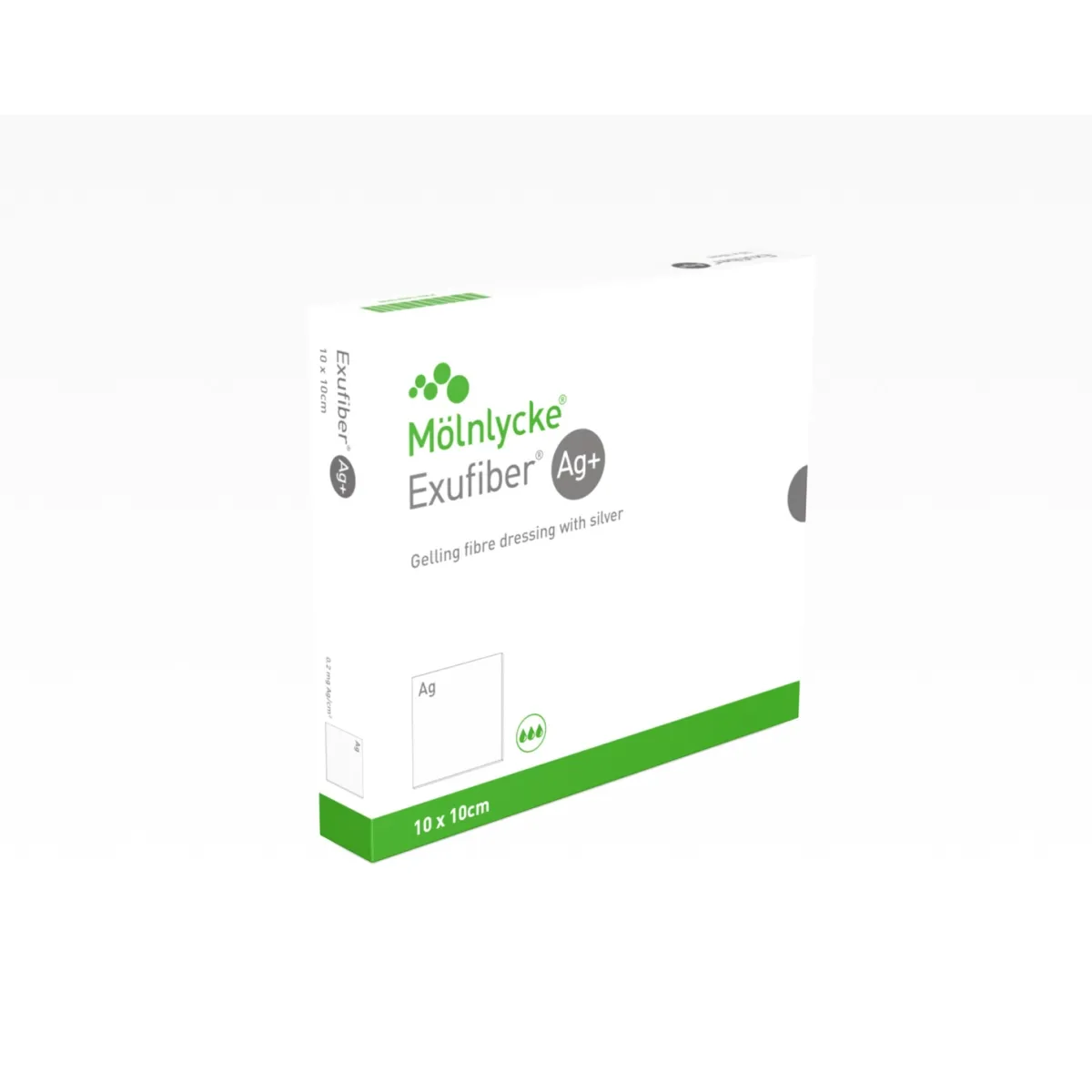 EXUFIBER AG+ 10X10CM N10 ANTIMIKROOBNE GEELISTUV HAAVASIDE - Tootepilt