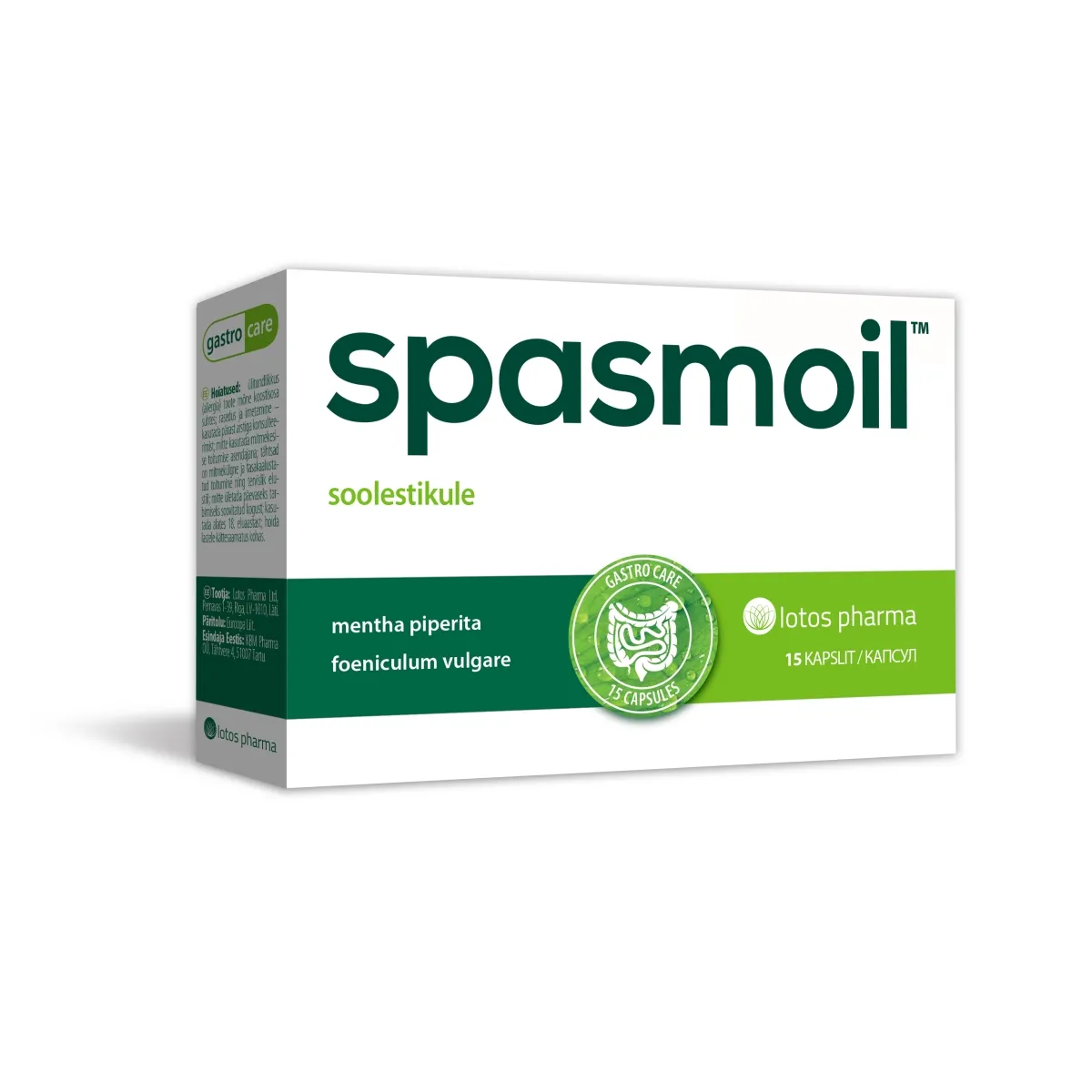 SPASMOIL KAPSLID N15 - Tootepilt