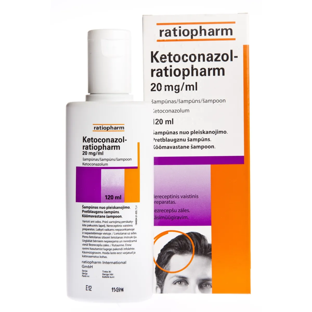 KETOCONAZOL-RATIOPHARM SHAMPOON 20MG/ML 120ML - Tootepilt