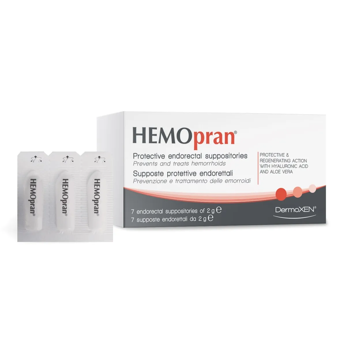 DERMOXEN HEMOPRAN SUPOSIIDID 2G N7 - Tootepilt