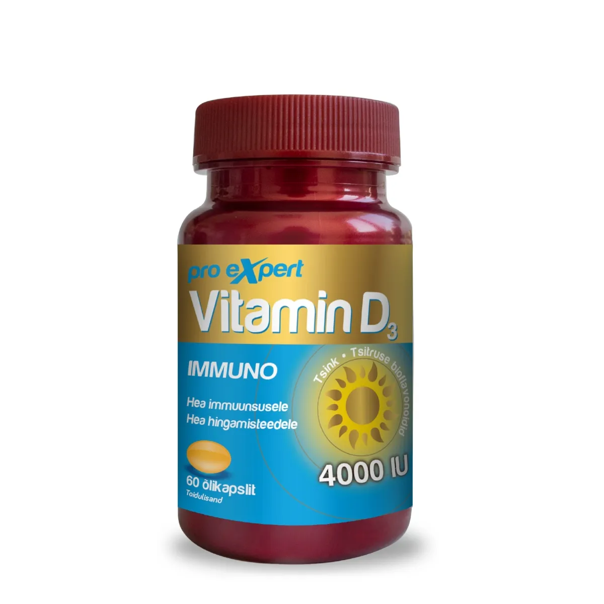 VITAMIN D3 PRO EXPERT 4000IU IMMUNO KAPSLID N60 - Tootepilt