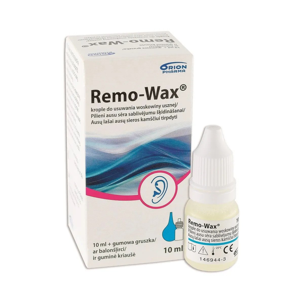 REMO-WAX KÕRVAPUHASTUSTILGAD 10ML + KÕRVAPUMP - Tootepilt