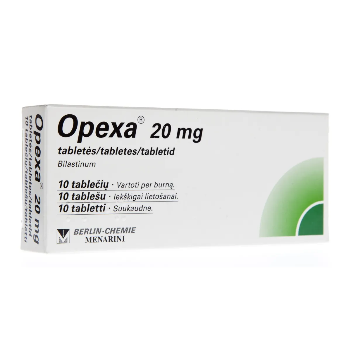OPEXA TBL 20MG N10 - Tootepilt