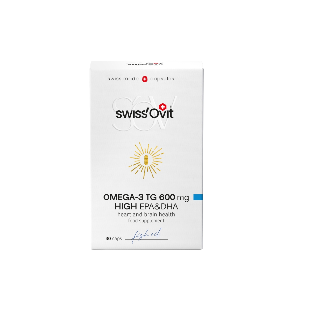 SWISSOVIT OMEGA-3 TG KALAÕLI KAPSLID 600MG N30 - Tootepilt
