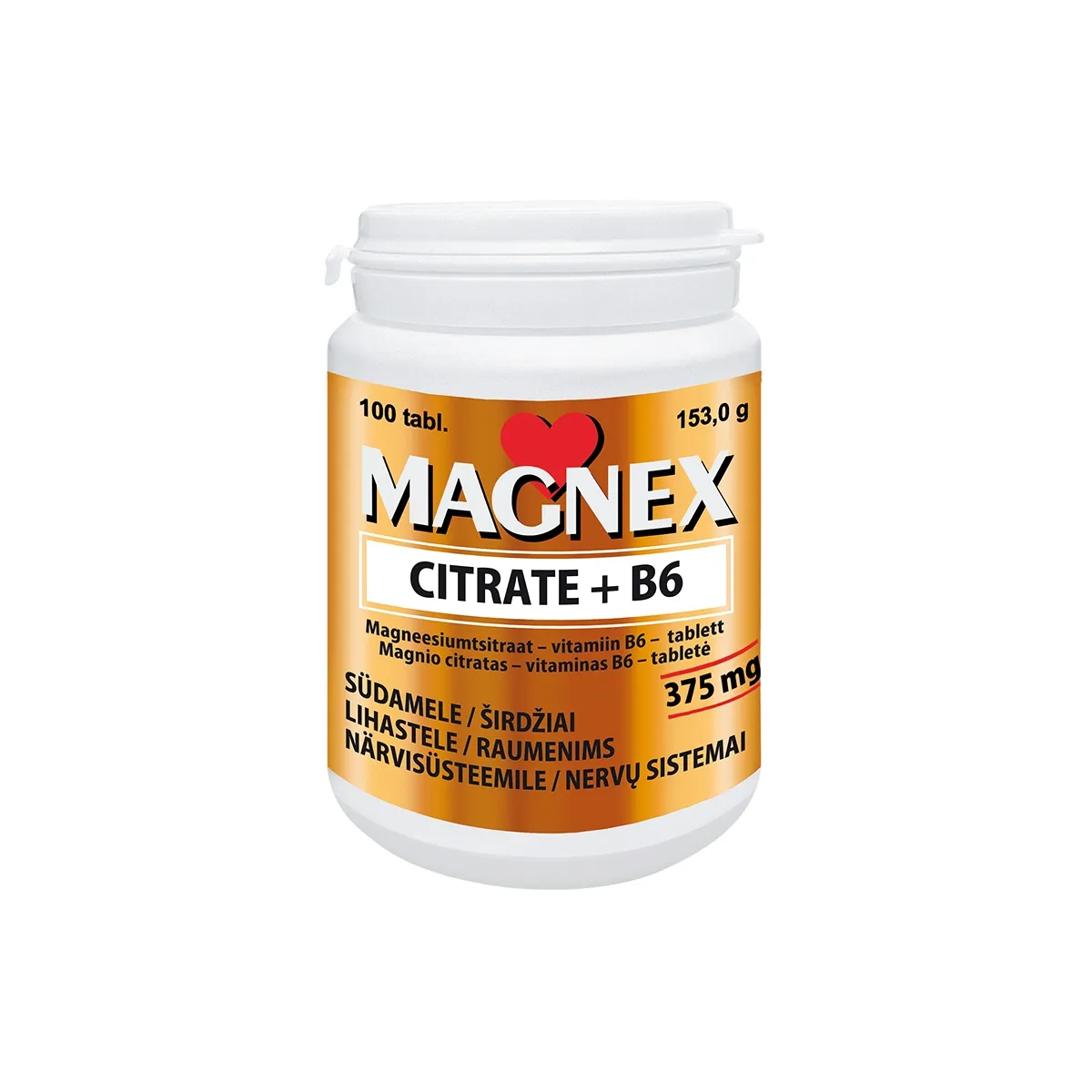 MAGNEX CITRATE + B6 TBL N100 - Tootepilt